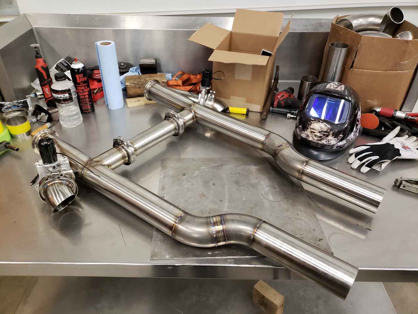 Exhaust system fabrication